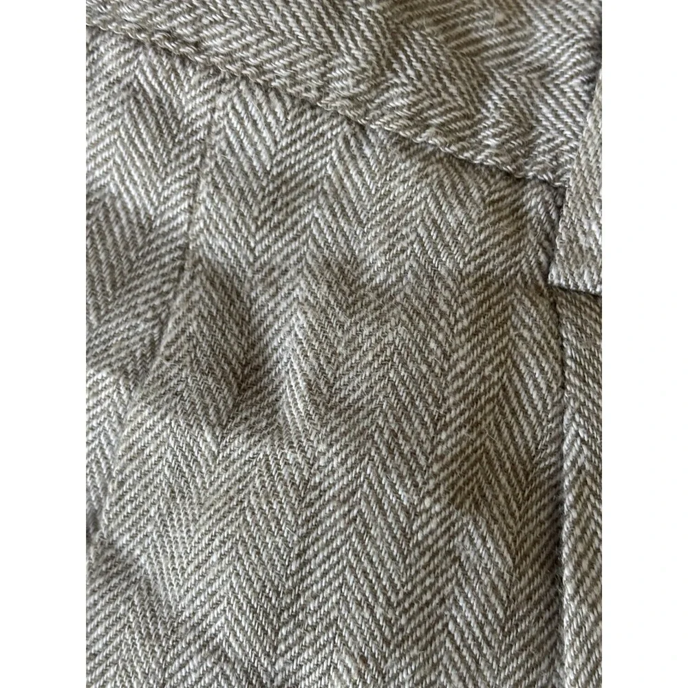 Jos A Bank Joe's Casual Linen Cotton Herringbone Pleated Cuffed Pants 36x30